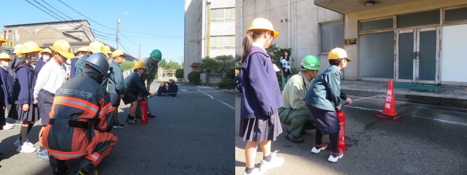 防火体験の様子