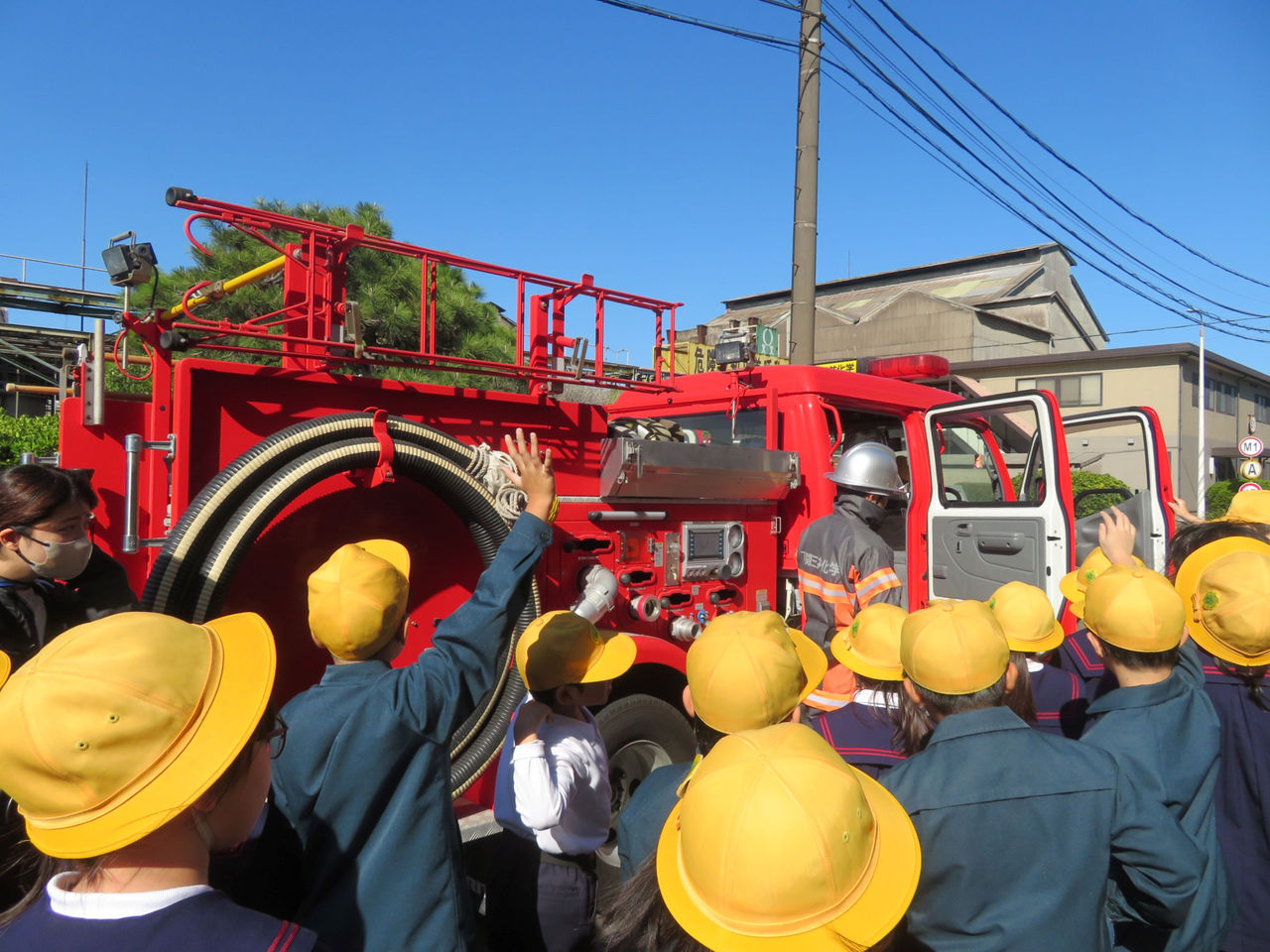 防火体験の様子